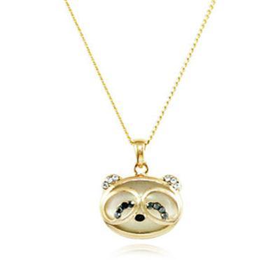 KingDee Cute Panda Eyes Crystal Necklace